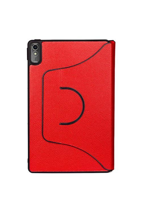 Lenovo Tab P11 11.5" (2.Nesil) Uyumlu Zore Fest Dönebilen Standlı Kılıf-Kırmızı