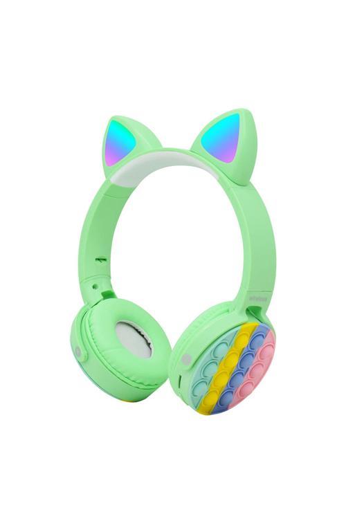 Cxt-950 Rgb Led Işıklı Kedi Kulağı Band Tasarımı Ayarlanabilir Katlanabilir Kulak Üstü Bluetoot