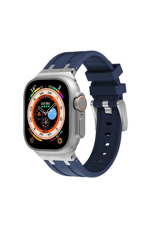 Watch 42Mm Uyumlu Krd-89 Uyumlu Zore Kordon-Lacivert