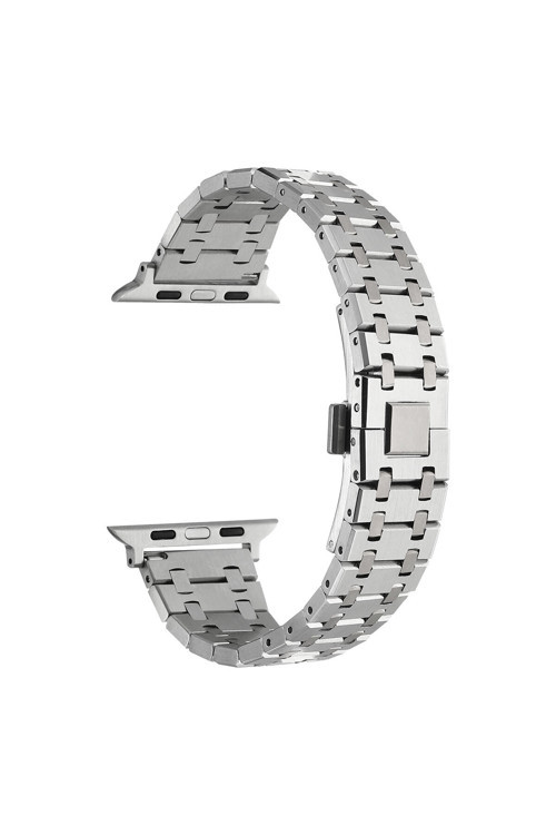 Watch Ultra 49Mm Uyumlu Krd-83 Metal Zore Kordon-Gümüş