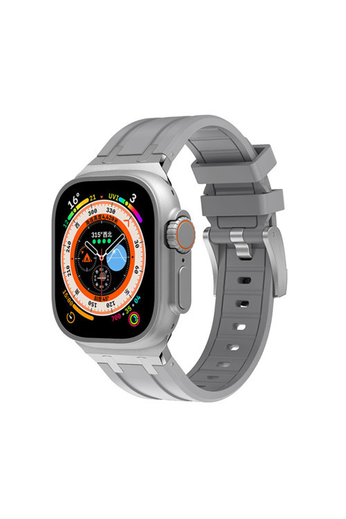 Watch Ultra 49Mm Uyumlu Krd-89 Uyumlu Zore Kordon-Gümüş