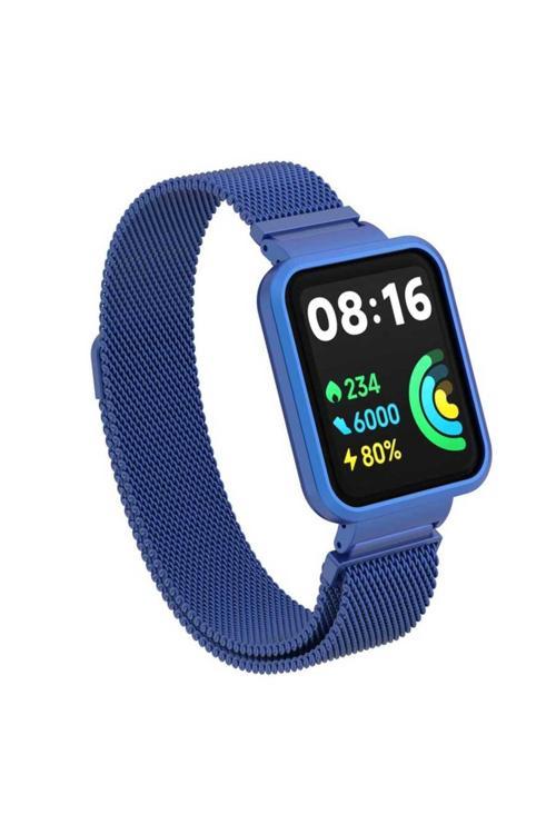 Xiaomi Redmi Watch 2 Lite Uyumlu Krd-58 Metal Zore Kordon-Mavi