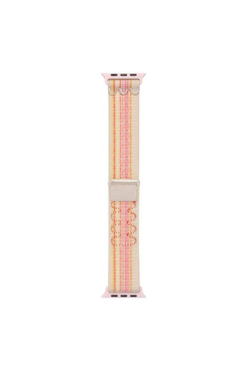 Watch 7 41Mm Uyumlu Krd-91 Hasır Kordon Strap Kayış Clo- Pembe