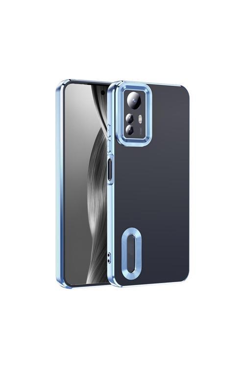 Redmi Note 12S Kılıf Kamera Korumalı Logo Gösteren Kth Omega Kapak - Sierra Mavi