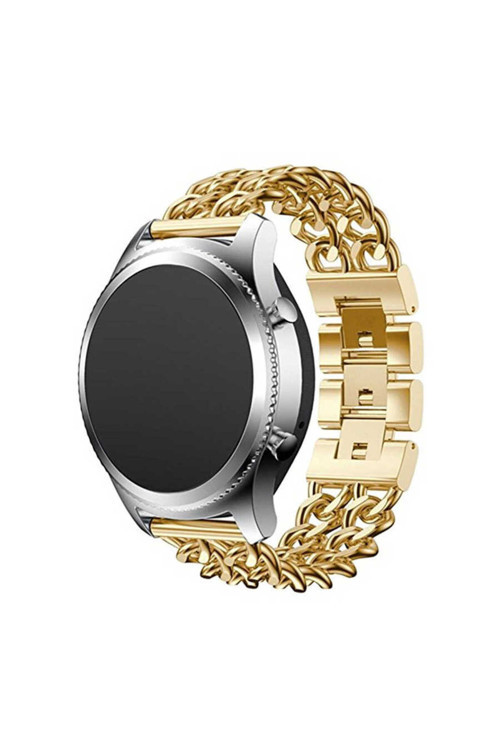 Galaxy Watch 46Mm (22Mm) Uyumlu Krd-17 Metal Zore Kordon-Gold