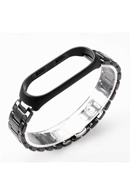 Xiaomi Mi Band 4 Uyumlu Krd-21 Metal Zore Kordon-Siyah