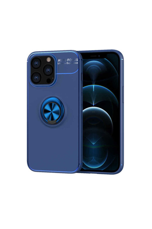 İphone 14 Pro Uyumlu Ravel Silikon Kılıf-Mavi