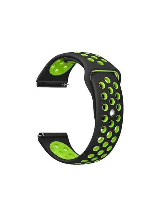 Gear S2 (20Mm) Krd-02 Uyumlu Zore Kordon-Siyah-Yeşil