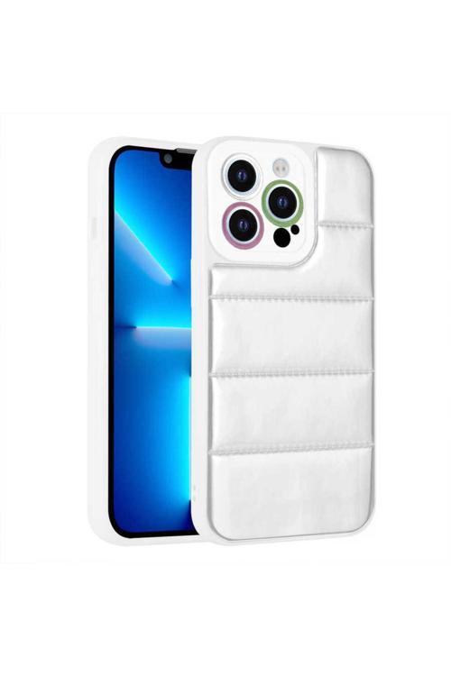 İphone 12 Pro Max Uyumlu Kamera Korumalı Aihttgli Renkli Zore Seksek Kılıf-Gümüş