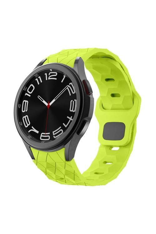 Galaxy Watch 5 40Mm Zore Krd-116 20Mm Futbol Desenli Spor Tasarımlı Silikon Kordon-Yeşil