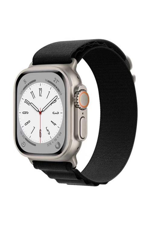 Watch 44Mm Uyumlu Krd-74 Hasır Zore Kordon-Siyah