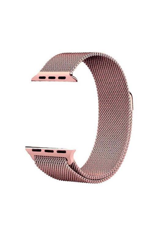 Watch Ultra 49Mm Kordon Uyumlu Krd-01 Metal Strap Kayış Clo- Pembe