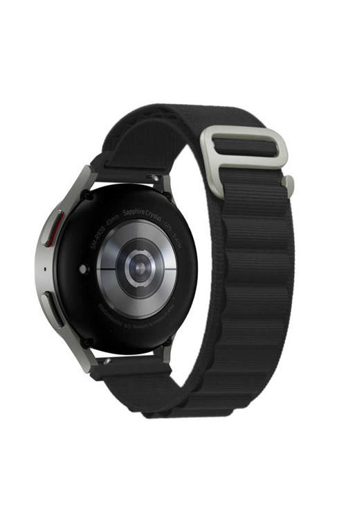Gear S2 (20Mm) Uyumlu Krd-74 20Mm Hasır Zore Kordon-Siyah