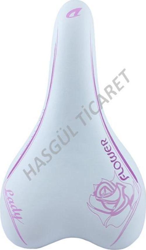 Bisiklet Sele  Flower Beyaz Pembe Çocuk Sele ddk SLE 242