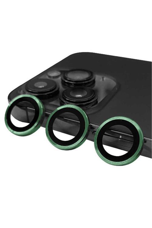 İphone 14 Pro Max Uyumlu Zore Cl-07 Kamera Koruyucu-Koyu Yeşil