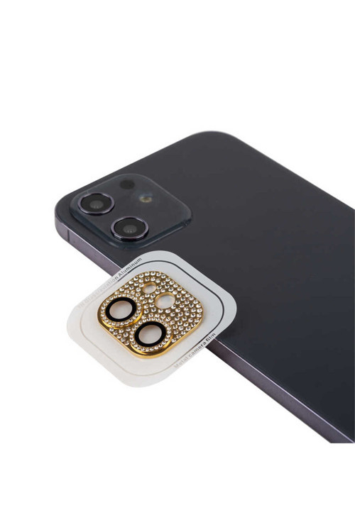 İphone 12 Mini Uyumlu Zore Cl-08 Kamera Koruyucu-Gold