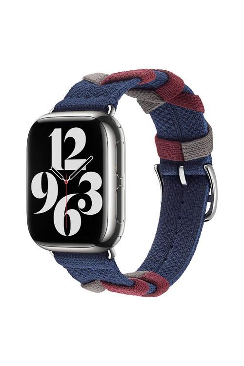 Watch 40Mm Uyumlu Btz Krd-97 Sarmal Örgü Tasarımlı Kordon-Lacivert