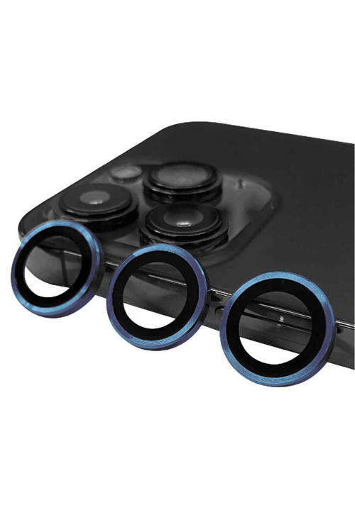 İphone 14 Pro Max Uyumlu Tuva Cl-07 Kamera Koruyucu-Lacivert