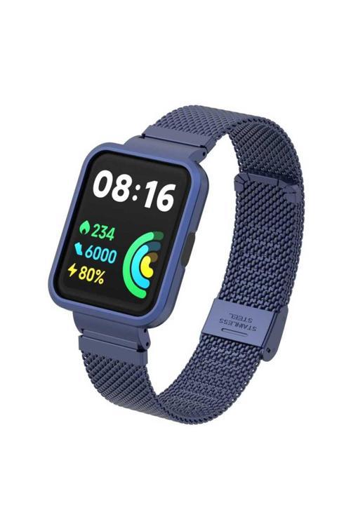 Xiaomi Redmi Watch 2 Lite Uyumlu Krd-66 Metal Kordon-Lacivert