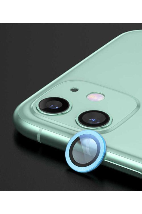 İphone 11 Uyumlu Zore Cl-07 Kamera Koruyucu-Mavi