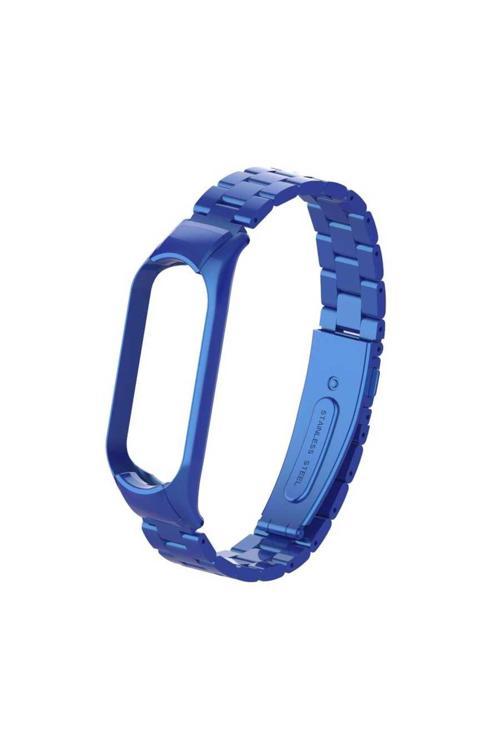 Xiaomi Mi Band 5 Uyumlu Krd-04 Metal Kordon-Lacivert