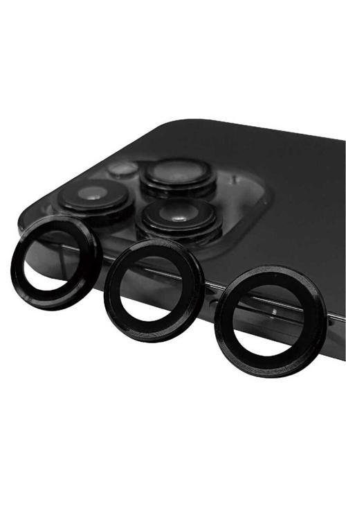 İphone 14 Pro Uyumlu Cl-07 Kamera Koruyucu-Siyah