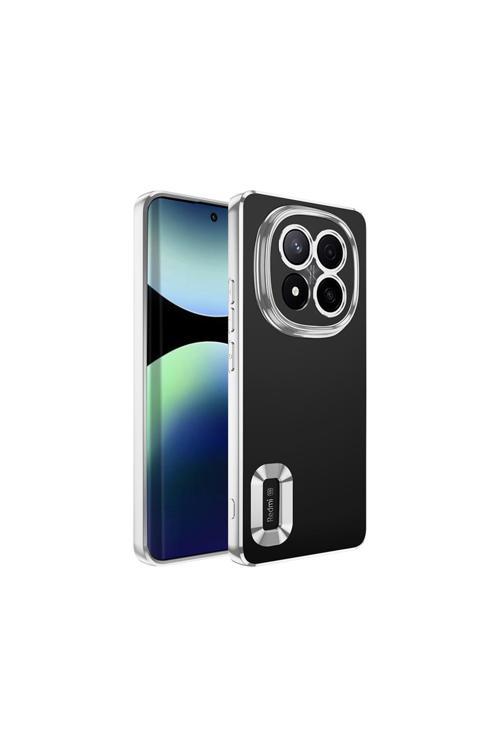 Redmi Note 14 Pro Plus Kılıf Kamera Korumalı Logo Gösteren Kth Omega Kapak - Gümüş