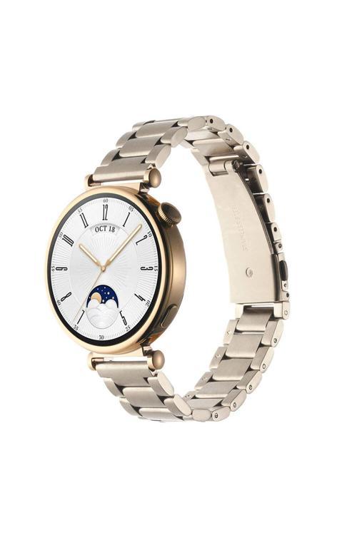 Huawei Gt4 18Mm Uyumlu Krd-04 Metal Kordon Gümüş