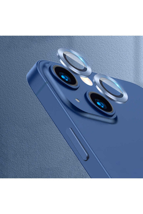 İphone 13 Uyumlu Zore Cl-07 Kamera Koruyucu-Mavi