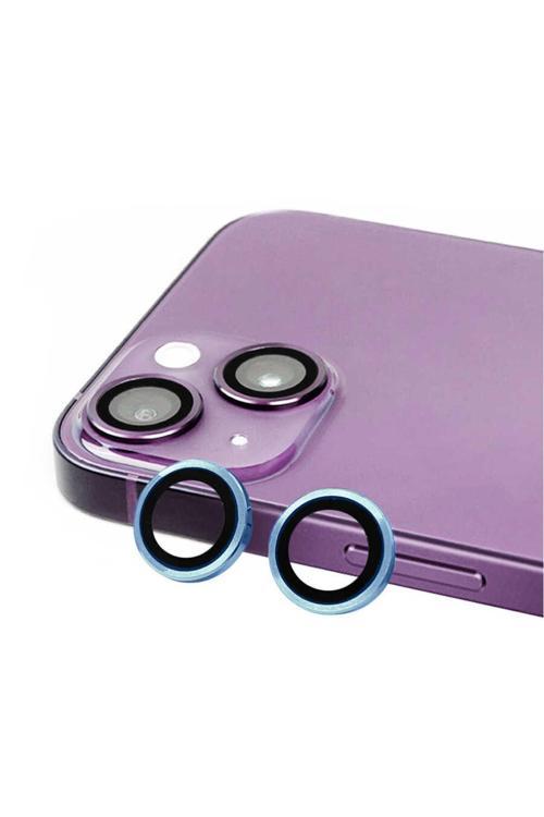 İphone 14 Plus Uyumlu Cl-07 Kamera Koruyucu-Mavi