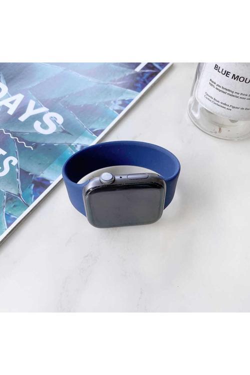 Watch 40Mm Uyumlu Krd-31 Solo Loop Medium Zore Kordon-Mavi