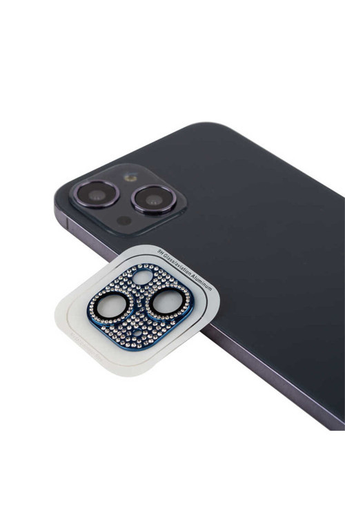 İphone 13 Mini Uyumlu Cl-08 Kamera Pat Koruyucu-Mavi