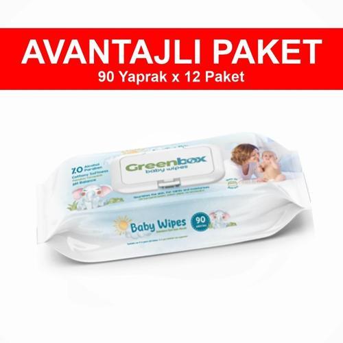 Bebeklere Özel Islak Mendil 90'lı Paket -  12 Paket