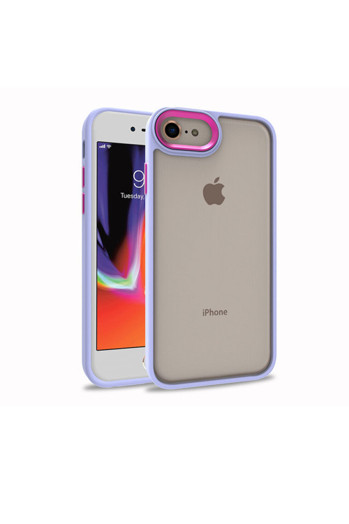 İphone Se 2022 Uyumlu Zore Flora Kılıf-Lila