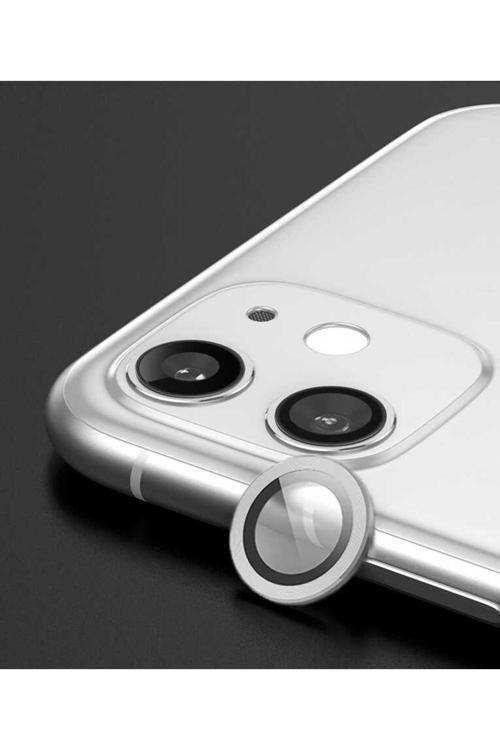 İphone 11 Uyumlu Zore Cl-07 Kamera Koruyucu-Gümüş