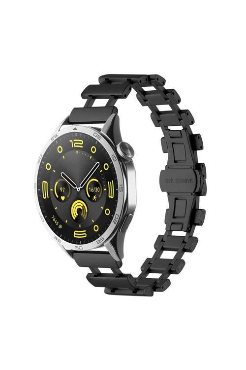 Xiaomi Amazfit Pace Uyumlu Clo- Krd-96 22Mm Metal Kordon-Siyah