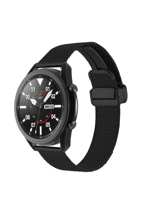 Huawei Honor Magic 2 46Mm Uyumlu Krd-85 22Mm Metal Zore Kordon Siyah