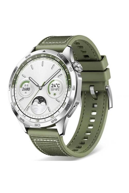 Xiaomi Amazfit Pace Uyumlu Clo- Krd-102 22Mm Silikon Kordon-Yeşil