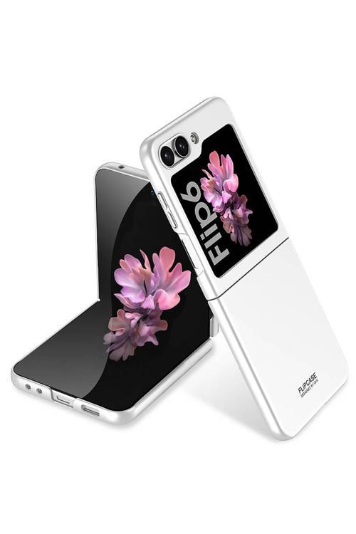 Galaxy Z Flip 6 Kılıf Sert Kıpta Kapak-Gümüş