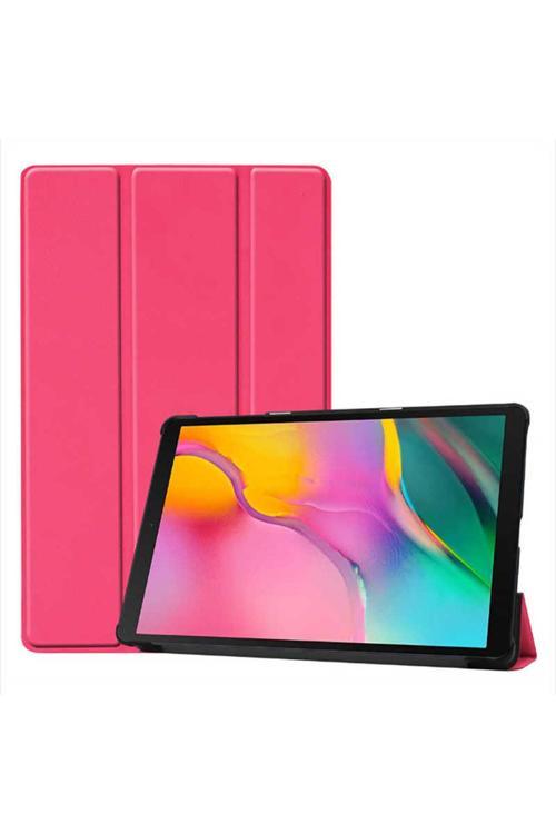 Galaxy T720 Tab S5E  Uyumlu Zore Smart Cover Standlı 1-1 Kılıf-Pembe