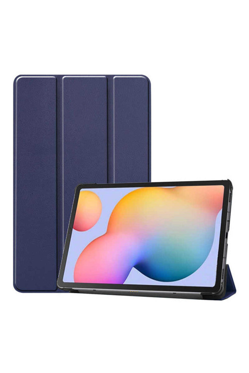 Galaxy Tab A7 Lite T225 Uyumlu Zore Smart Cover Standlı 1-1 Kılıf-Lacivert