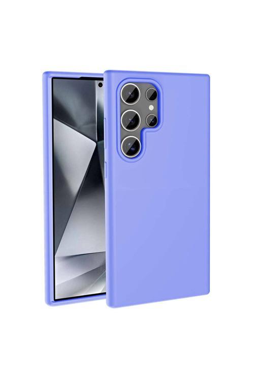 Galaxy S24 Ultra Kılıf Magsafe Şarj Özellikli Sıvı Teknolojili Silinebilir Sert Kivi Kapak-Lila