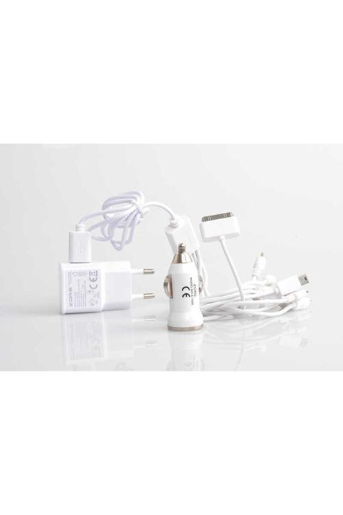 Zore Z-37 12 İn 1 Ev Ve Araç Şarj Seti - Beyaz