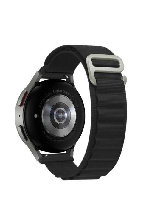 Galaxy Watch 42Mm Uyumlu Krd-74 20Mm Hasır Kordon Siyah
