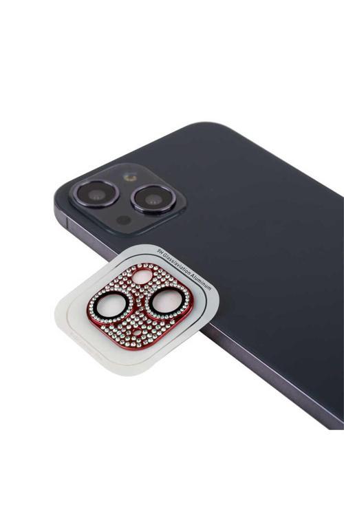 İphone 13 Mini Uyumlu Zore Cl-08 Kamera Koruyucu-Kırmızı