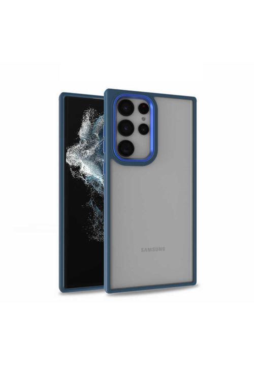 Galaxy S22 Ultra Uyumlu Zore Flora Kılıf-Mavi