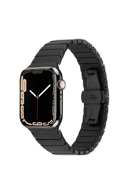 Watch Ultra 49Mm Kordon Uyumlu Krd-79 Metal Strap Kayış Clo- Siyah