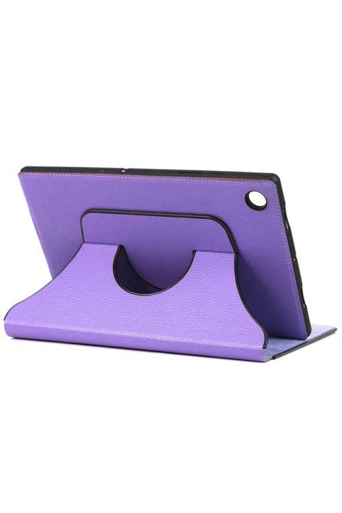 Galaxy Tab A8 10.5 Sm-X200 (2021)  Uyumlu Zore Fest Dönebilen Standlı Kılıf-Lila