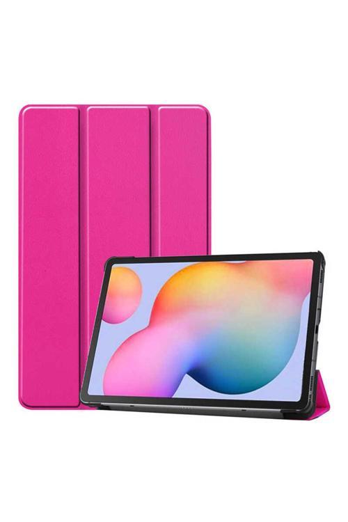 Galaxy Tab A7 10.4 T500 (2020)  Uyumlu Zore Smart Cover Standlı 1-1 Kılıf-Pembe