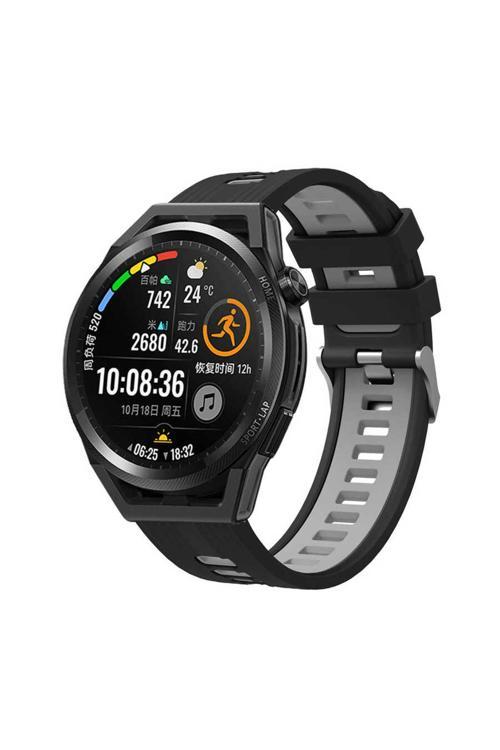 Galaxy Watch 42Mm Krd-55 Uyumlu Zore Kordon-Siyah-Gri